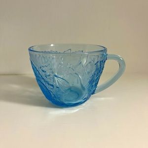 Vintage KIG Indonesian Ice Blue Glass Cup